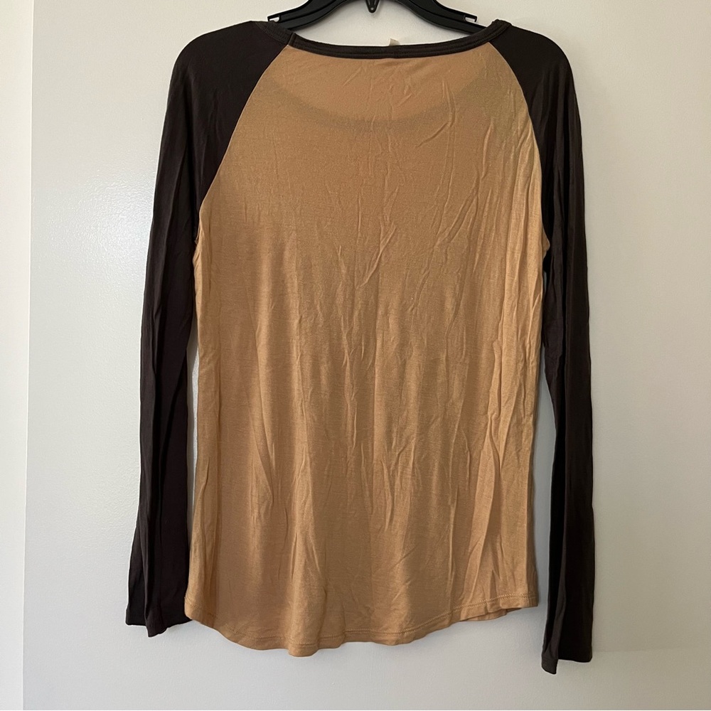 Spell Tan and Brown Long Sleeve Leopard Graphic Tee - Picture 4 of 9